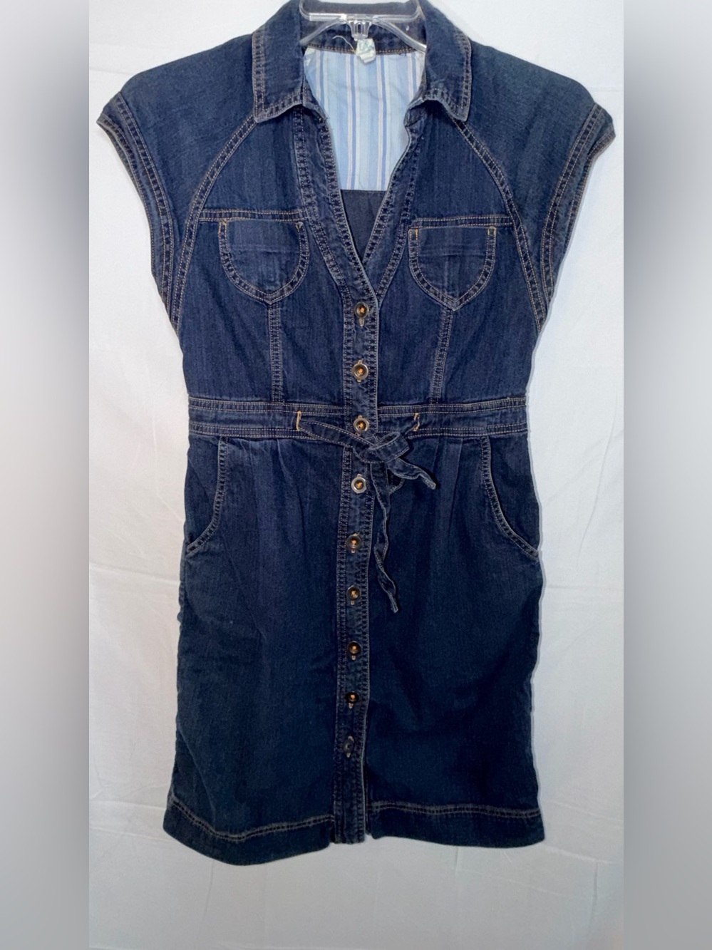 Maeve by Anthropologie Button-Up Denim Shirt Dress